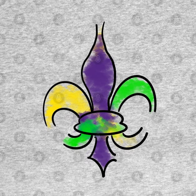 Mardi Gras Fleur De Lis by Stephanie Kennedy 